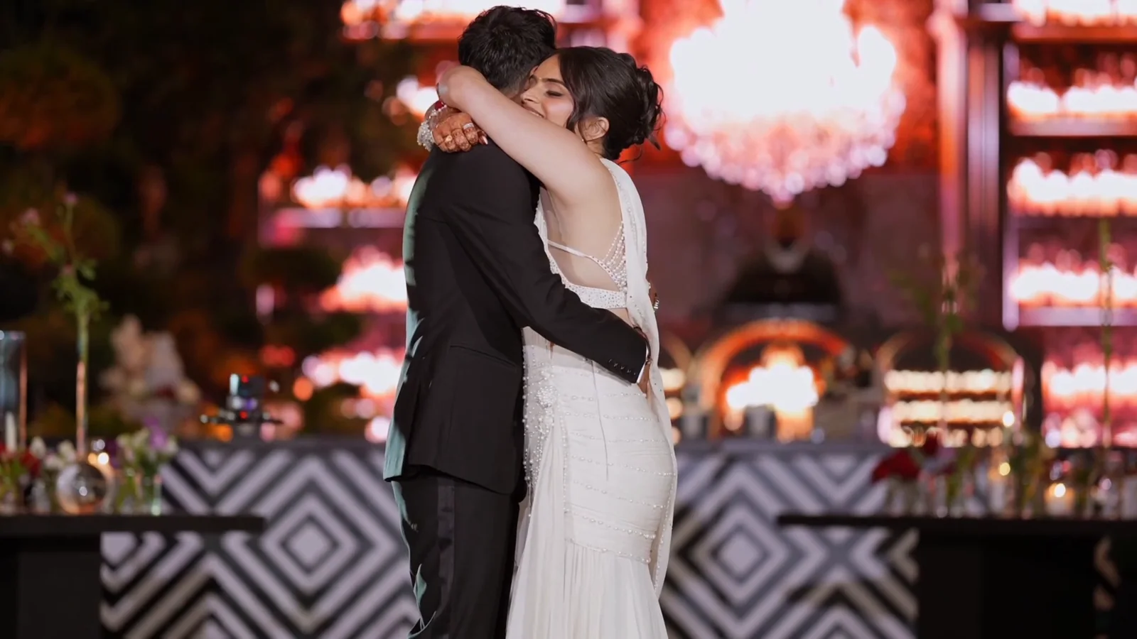Couple performing a choreographed dance